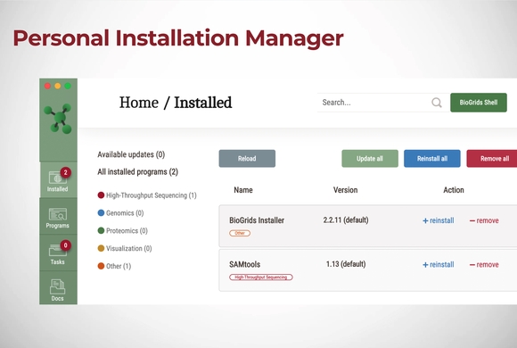 Installation Manager BioGrids